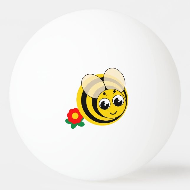 Customise, cute bee, bumble bee or honey bee: ping pong ball (Front)