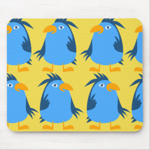 Customise Cute Blue Bird Mousepad