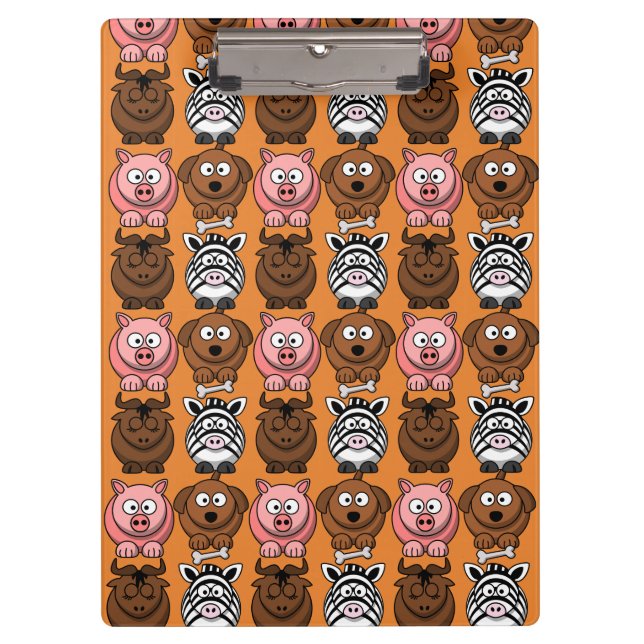 Customise Cute Child Animals Clipboard fro Kids (Front)