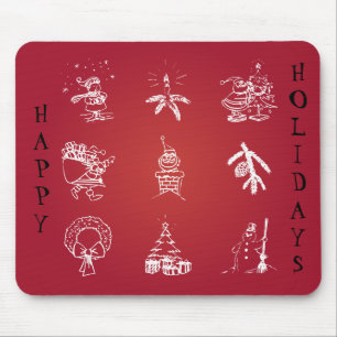 Customise Cute Christmas Design Mouse Mat