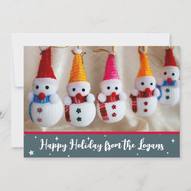 Customise Cute Christmas Holiday Card (Front)