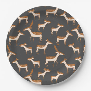 Customise Cute Deer Design Paper Plate