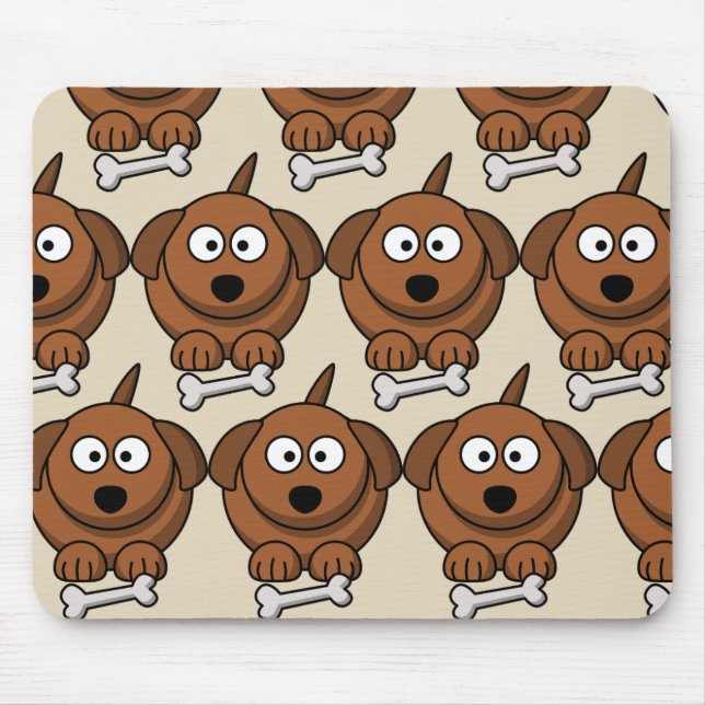 Customise Cute Dog for kids Mouse Mat (Front)