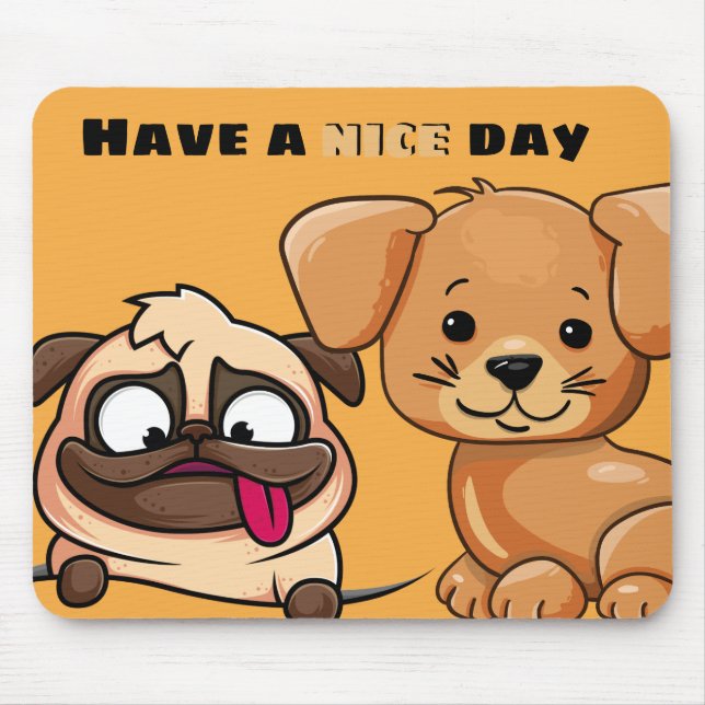 Customise Cute Doggy Mouse Mat (Front)