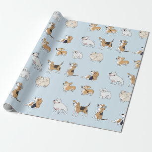 Customise Cute Dogs Wrapping Paper
