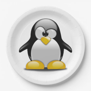 Customise Cute Penguin Party Plate for Kids
