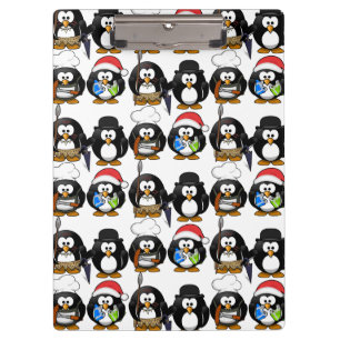 Customise Cute Penguins Clipboard for Kids