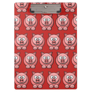 Customise Cute Pig Clipboard for Kids