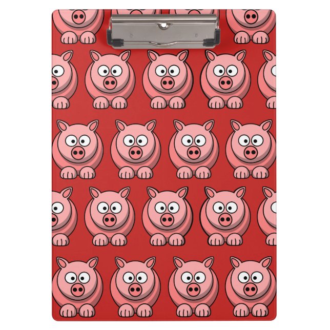 Customise Cute Pig Clipboard for Kids (Front)