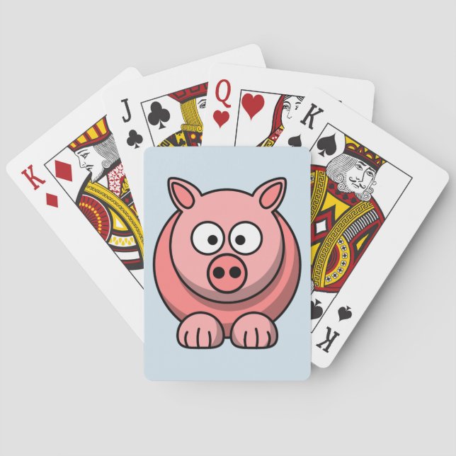 Customise Cute Pig Playing Cards (Back)
