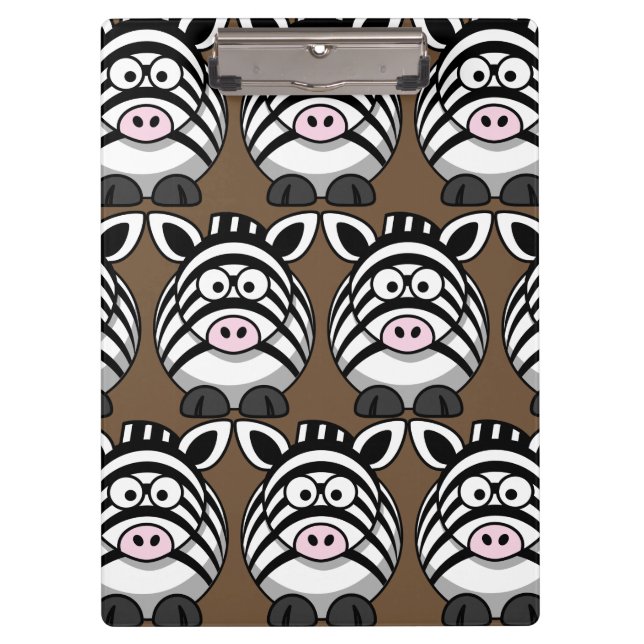 Customise Cute Zebra Clipboard (Front)
