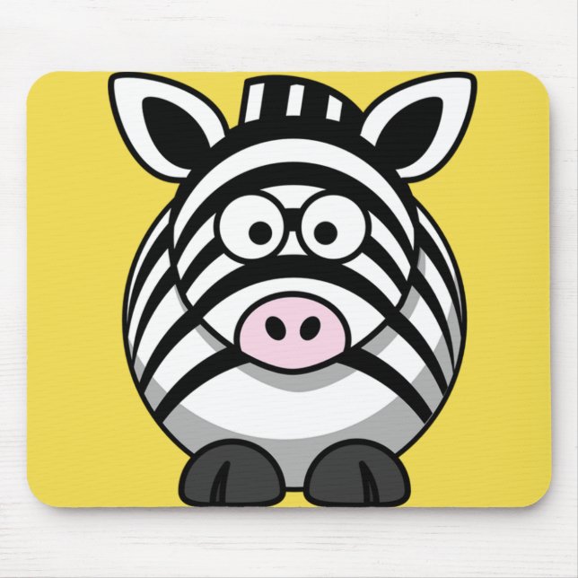 Customise Cute Zebra Mouse Mat (Front)