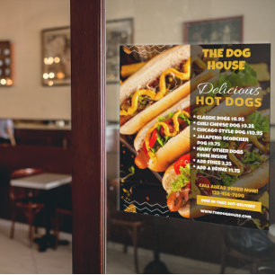 Customise Delicious Hotdogs Restaurant Medium Poster