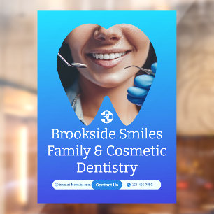Customise Dentist Clinic Patient Tooth Smile Huge Window Cling