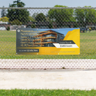 Customise Detailed Apartment Complex Now Leasing Banner