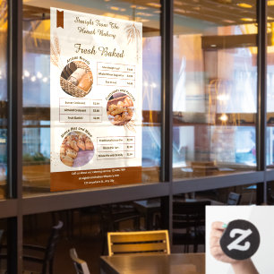 Customise Detailed Bakery Goods Entrance Promo Window Cling