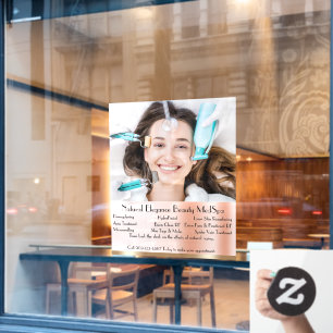 Customise Detailed Med Spa Beauty Treatment Large Window Cling