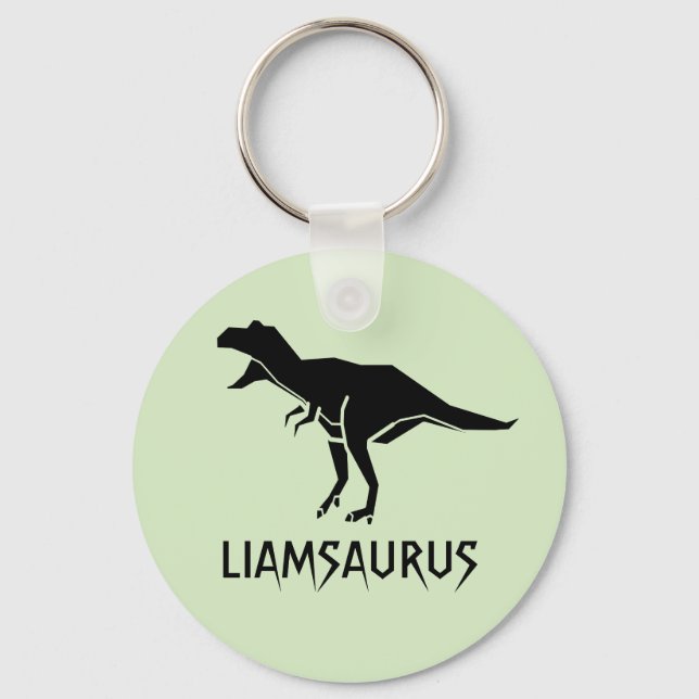 Customise Dinosaur Name Personalise Key Ring (Front)