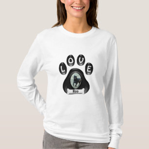 (Customise)Doggie Paw with Picture and Name T-Shirt