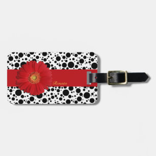 Customise dots and your name luggage tag