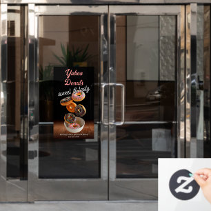Customise Doughnut Shop Business Promotion Window Cling
