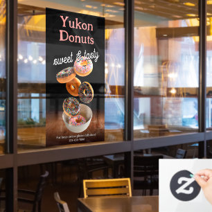 Customise Doughnut Shop Business Promotion Window Cling