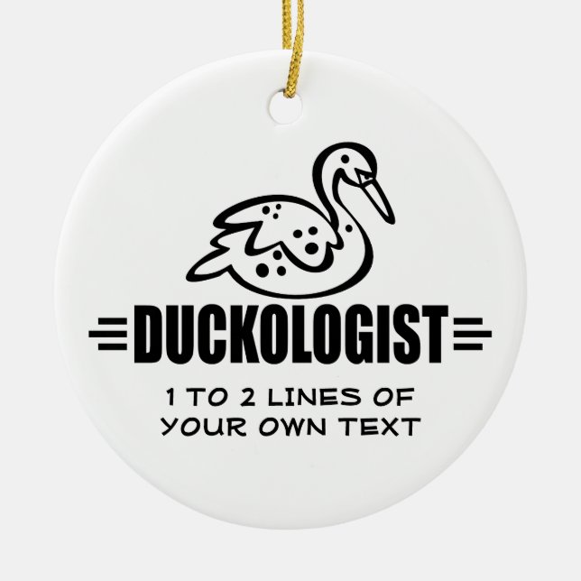 Customise Duck Ceramic Tree Decoration (Front)