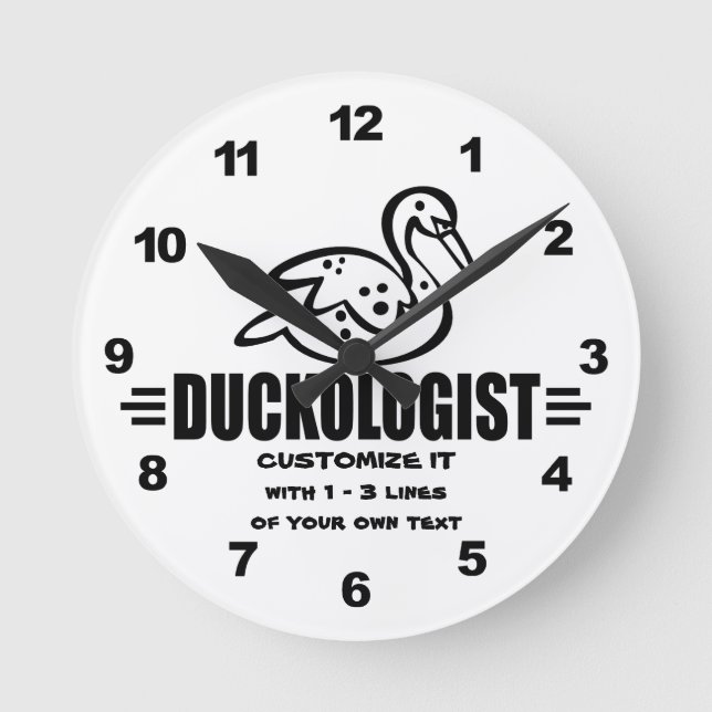 Customise Duck Round Clock (Front)