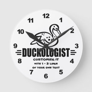 Customise Duck Round Clock