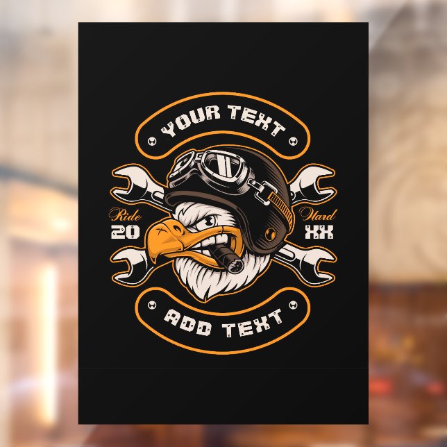 Customise Eagle Wrenches Motorcycle Repair Shop Window Cling (Sheet 2)