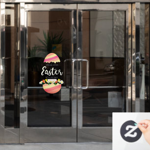 Customise Easter Sale Egg  Shop Percent Off Door Window Cling