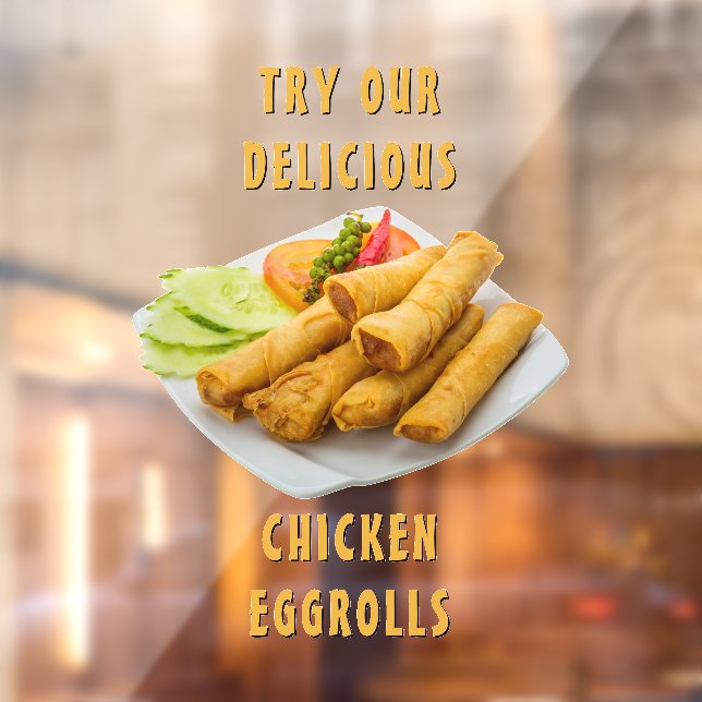 Customise Eggrolls Chinese Restaurant Food  Window Cling (Sheet 2)