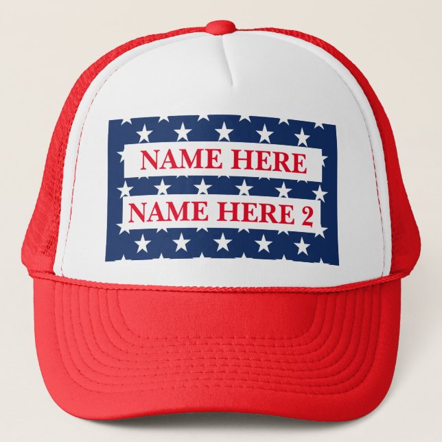 Customise Election Name  Trucker Hat (Front)
