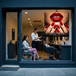 Customise Elegant Nails Day Spa Makeup Salon Window Cling