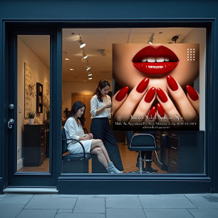 Customise Elegant Nails Day Spa Makeup Salon Window Cling