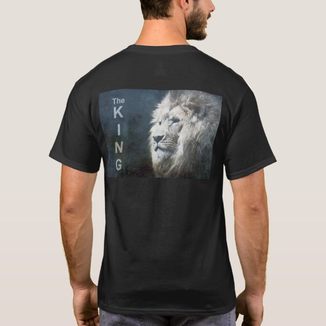 Customise Elegant Pop Art Lion Head Template T-Shirt (Back)