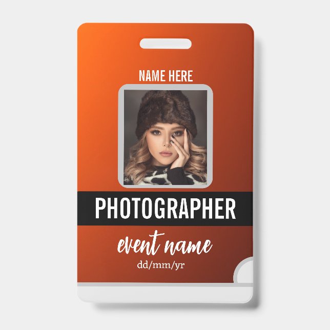 Customise events ID badges (Front)