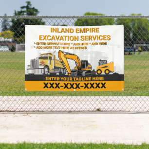 Customise Excavation General Contractor Constructi Banner