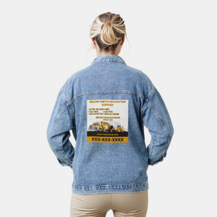 Customise Excavation General Contractor Constructi Denim Jacket