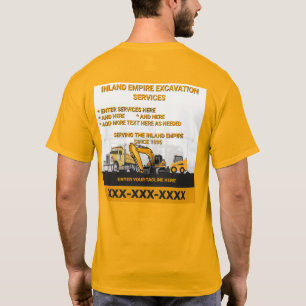 Customise Excavation General Contractor Constructi T-Shirt