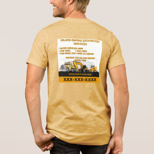 Customise Excavation General Contractor Constructi Tri-Blend Shirt