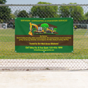 Customise Excavation Landscaping Services Contract Banner