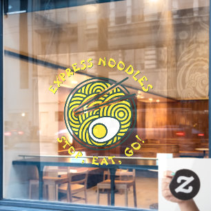 Customise Express Ramen Noodles Restaurant Large Window Cling