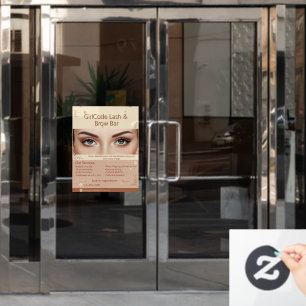 Customise Eyebrow Eyelash Beauty Salon Promotional Window Cling