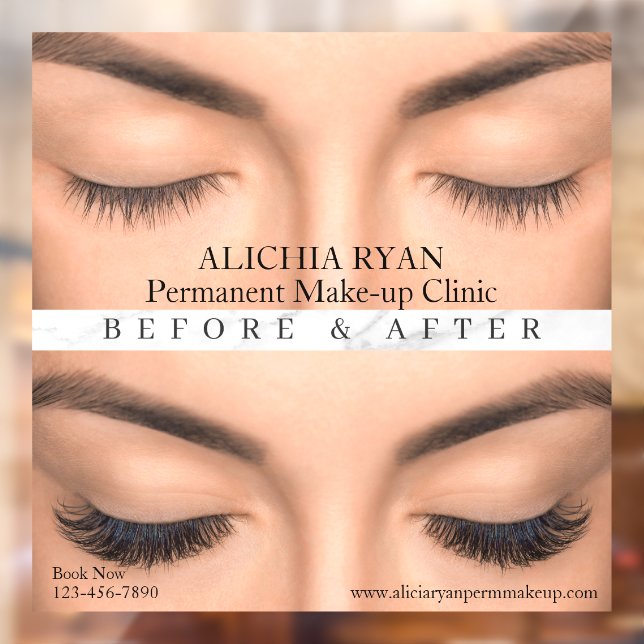 Customise Eyelash Extensions Perm Make up MedSalon Window Cling (Sheet 2)