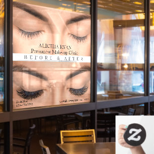 Customise Eyelash Extensions Perm Make up MedSalon Window Cling