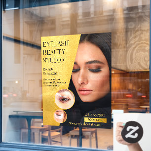 Customise Eyelash Extensions Studio Business Front Window Cling