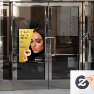 Customise Eyelash Extensions Studio Front Door Window Cling