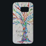 Customise Family Tree Rainbow Colours<br><div class="desc">Celebrate your family with this unique design. This Samsung Galaxy case is decorated with a print of one of my mosaics. I made the mosaic using tiny pieces of brightly coloured glass set into a pale grey background. Customise it by changing the name to your family name or that of...</div>