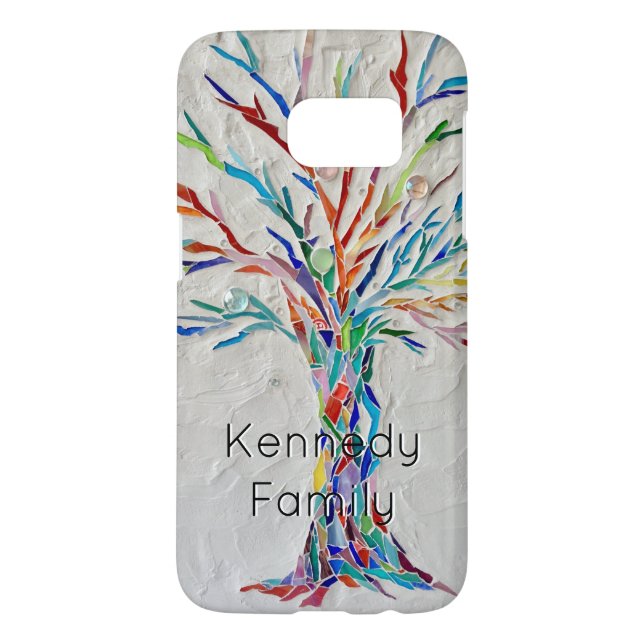 Customise Family Tree Rainbow Colours Case-Mate Samsung Galaxy Case (Back)